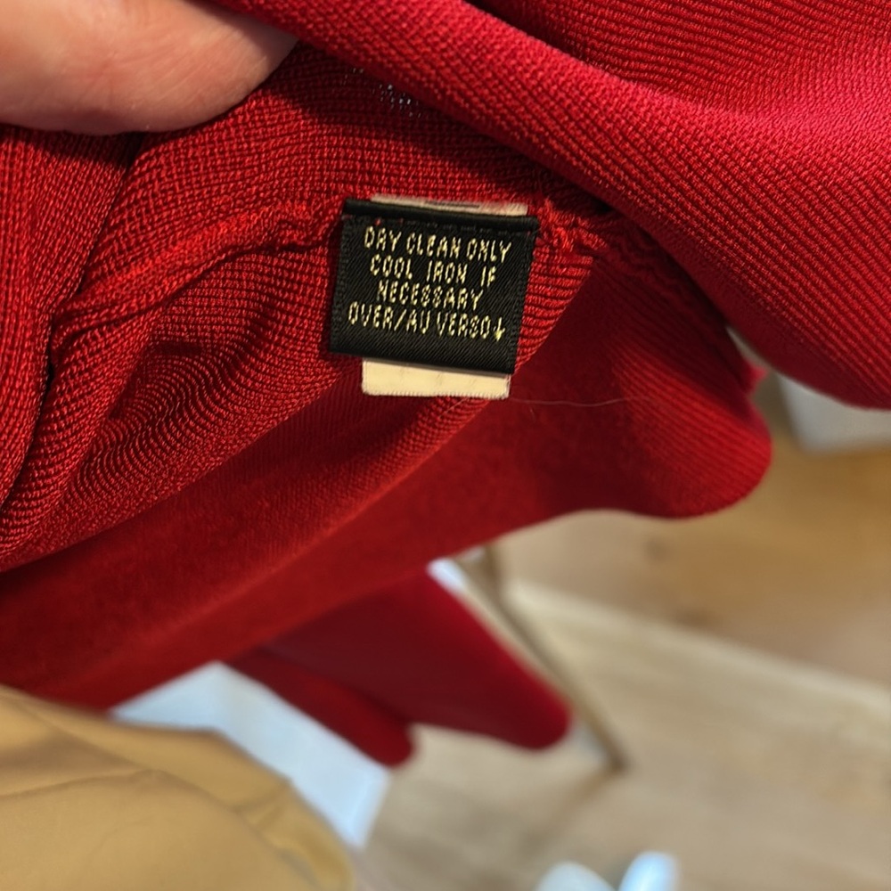 Dana Buchman red open cardigan sweater size medium - Picture 2 of 6